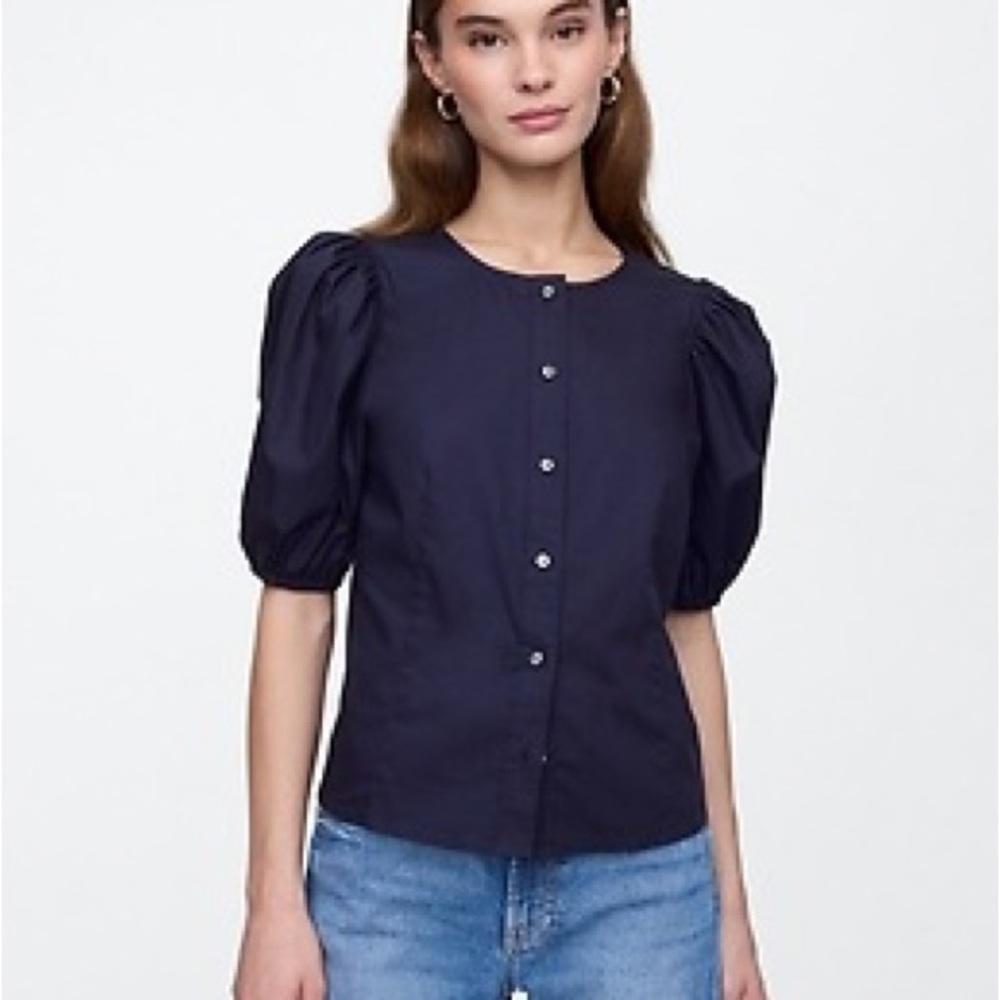 Gap factory Poplin Puff Sleeve top